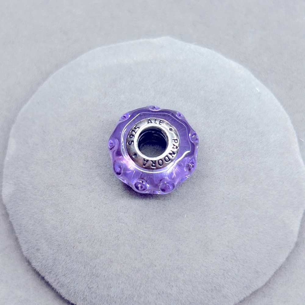 Authentic Pandora Light Purple Murano Charm